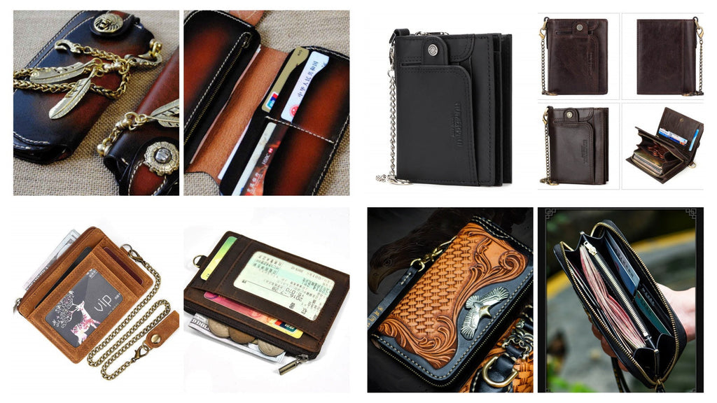 31 Leather Biker Wallets with Chains for Men