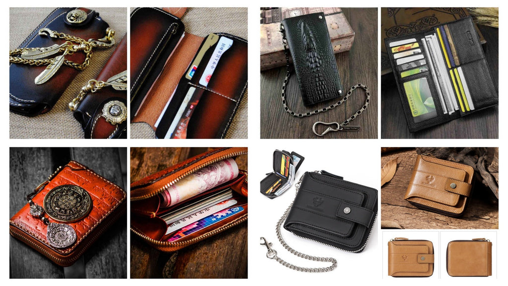 Biker Leather Wallet with Chain Collection 2026