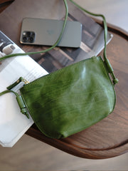 Vintage Green Womens Small Shoulder Bag Small Side Bag Crossbody Purse for Ladies