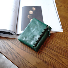 Cute Black Leather Womens Billfold Wallet Classic Vertical Small Wallet For Women