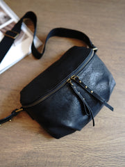 Vintage Womens Brown Leather Saddle Shoulder Bag Crossbody Bag for Women