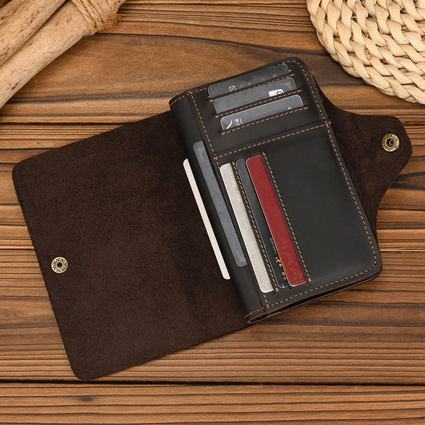 Leather Vertical Wallet with Buckle with Coin Pocket Mens Wallet With Lots of Card Slots Billfold Leather Vertical Wallet with Buckle with Coin Pocket Mens Wallet With Lots of Card Slots Billfold