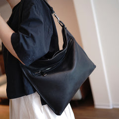 Classic Black Onthego Leather Handbag Women Crossbody Purse Onthego Shoulder Bag for Women