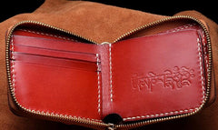 Handmade Leather Mens Biker Chain Wallet Cool Leather Wallet Small Chain Wallets for Men