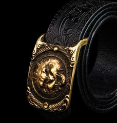 Handmade Cool Leather Mens Belt Leather Men Black Belts for Men