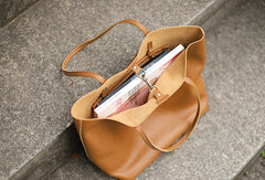 Handmade Leather Handbag Tote Bag Shopper Bag Shoulder Bag Purse For Women