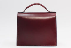 Handmade Leather Handbag Square Purse Crossbody Shoulder Bag for Girl Women Lady