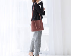 Leather Stylish Womens Tote Bag Shoulder Bag Shoulder Bucket Work Purse for Women
