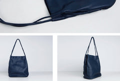 Genuine Leather Bucket Bag Large Tote Bag Shopper Bag Shoulder Bag Purse For Women