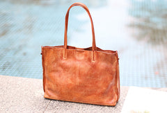 Handmade Leather Handbags Tote Bag Shopper Bag Shoulder Bag Purse For Women