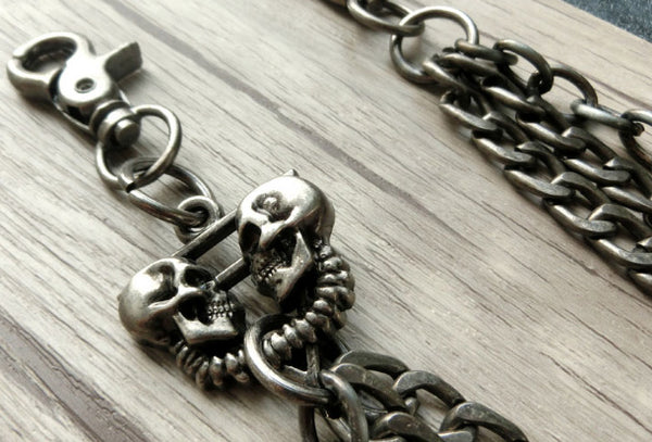 Sliver biker trucker punk skull hook wallet Chain for chain wallet