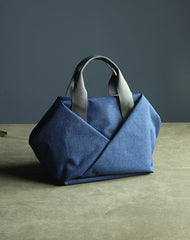 Cute Womens Blue Nylon Small Handbag Purse Unique Nylon Blue Handbag Purse for Ladies