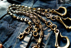 Brass biker trucker dragon hook wallet Chain for chain wallet biker wallets trucker wallets