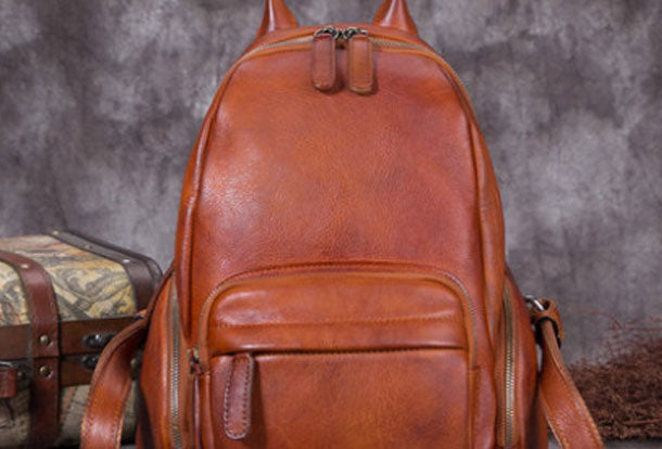 Genuine Handmade Leather Backpack Bag Vintage Shoulder Bag Women Leather Purse