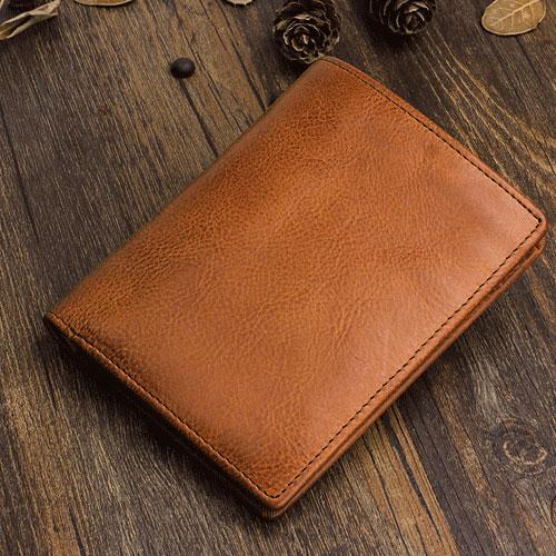 Handmade Mens Cool billfold Leather Wallet Men Small Wallets