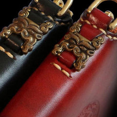 Handmade Leather Mens Biker Chain Wallet Cool Leather Wallets Small Chain Wallets for Men