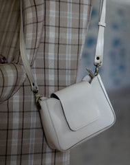 White LEATHER Side Bag WOMEN Crocodile Pattern SHOULDER BAG Small Crossbody Purse FOR WOMEN