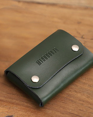 Cute Women Green Leather Card Holders Coin Wallet Multi Card Wallet For Women