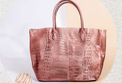 Genuine Leather Bag Crocodile Style Tote Bag Handbag Shoulder Bag Purse For Women
