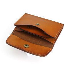 Leather Mens Card Wallet Front Pocket Wallet Small Slim Wallets Change Wallets for Men