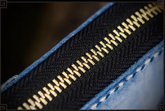Handmade Leather Mens Biker Chain Wallet Cool Leather Wallet Long Clutch Wallets for Men
