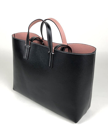 Womens Black Leather Shoulder Tote Bags Best Tote Handbag Shopper Bags Purse for Ladies