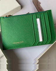 Cute Women Red Leather Slim Card Holder Card Wallet Zipper Change Wallet For Women