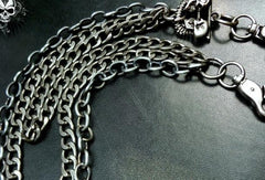 silver biker trucker punk skull hook wallet Chain for chain wallet biker wallet trucker wallet
