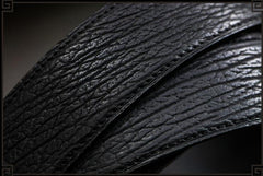 Handmade Black Leather Mens Belts Cool Black Leather Men Belts for Men