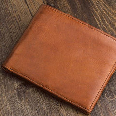 Cool Leather Mens Slim Leather billfold Wallet Men Small Bifold Wallets for Men