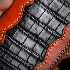 Handmade Leather Mens Chain Biker Wallet Cool Leather Wallet Long Wallets for Men