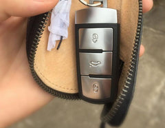 Genuine Leather Mens Cool Key Wallet Car Key Change Coin Holder Car Key Case for Men