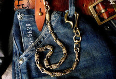 Brass biker trucker dragon hook wallets Chain for chain wallet biker wallet trucker wallet