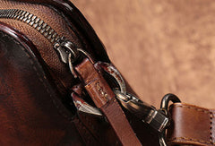 Vintage Leather Mens Brown Briefcase Work Bag Leather Business Bag  for men