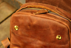 Cool Leather Mens Backpack Travel Backpack Vintage School Backpack for men