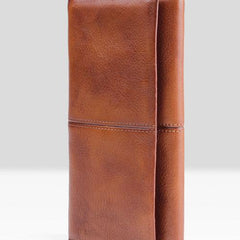 Vintage Cool Leather Mens Long Wallet Bifold Long Wallet for Men