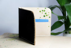 Handmade custom personalized billfold  hand painted leather bifold wallet for women/lady girl