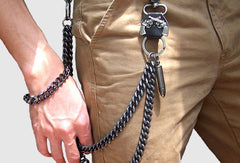Black biker trucker bullet hook wallet Chain for chain wallet biker wallet trucker wallet