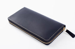 Black Coffee Womens Leather Zipper Long Wallet Phone Long Clutch Wallet for Women