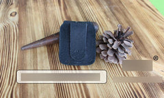 Mens Black Leather Classic Zippo Lighter Handmade Case Zippo Lighter Holder with Belt Loop