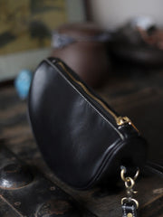 Brown LEATHER Saddle Side Bags WOMEN Contrast SHOULDER BAGs Small Crossbody Purse FOR WOMEN
