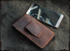 Cool Handmade Coffee Leather Mens Holster 6