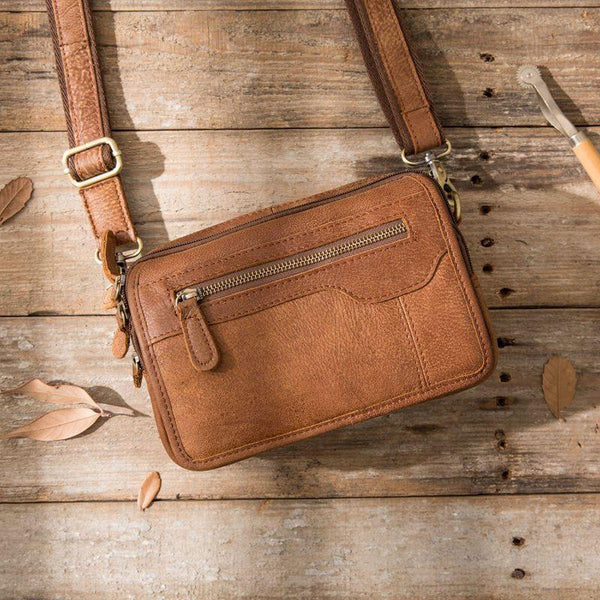 Men's small leather handbags outlet