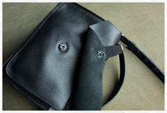Cute Dark Gray Mini Leather Womens Satchel Handbag Small Satchel Shoulder Bag Small Satchel Bag for Women