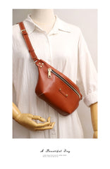 Women Brown LEATHER Sling Bag Cute Side Bag WOMEN SHOULDER BAG Small Crossbody Purse FOR WOMEN