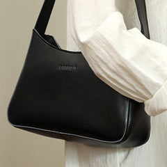 Cute LEATHER Side Bag Black WOMEN SHOULDER BAG Handbag Purse FOR WOMEN
