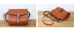 Cute LEATHER Small Side Bag Coffee WOMEN SHOULDER BAG Small Crossbody Purse FOR WOMEN