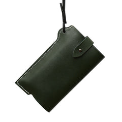Cute Leather Phone Case Green Women Phone Bag with Lanyard Slim Phone Shoulder Purse FOR WOMEN