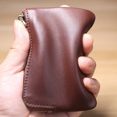 Cute Women Gray Leather Mini Card Wallet Coin Wallets Slim Change Wallets For Women