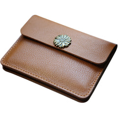 Cute Women Wine Leather Mini Card Wallet Sunflower Coin Wallets Slim Change Wallets For Women